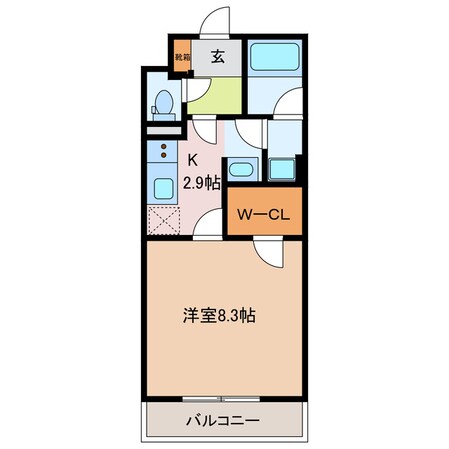 阿倉川駅 徒歩9分 2階の物件間取画像